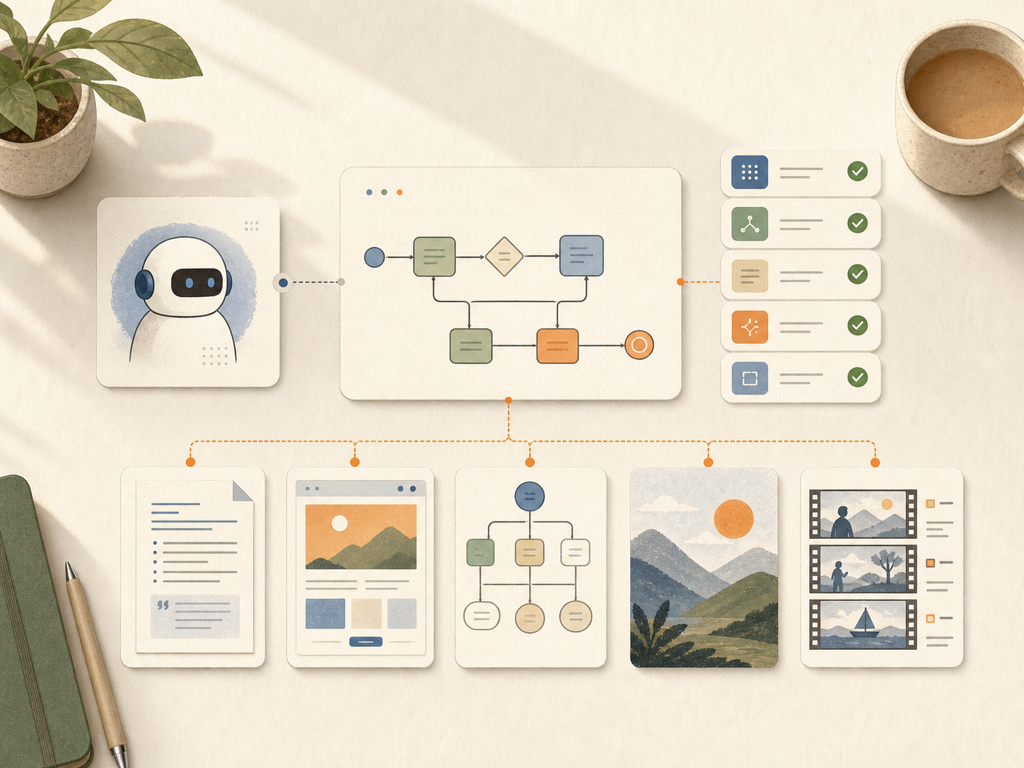 A remembered workflow turning reusable skill steps into finished work